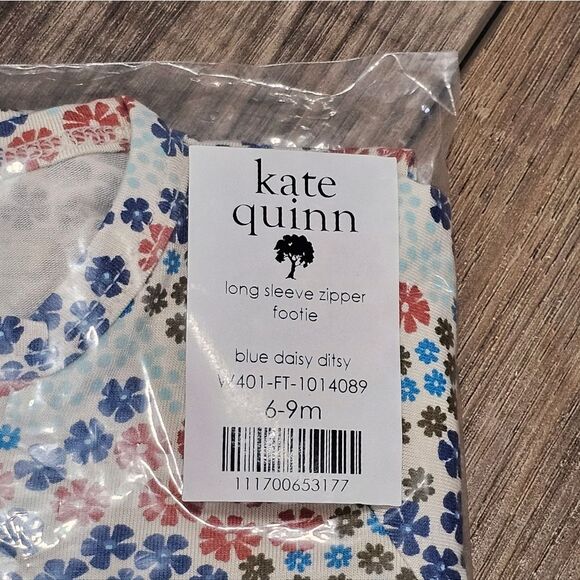 Kate Quinn 6-9 Month Bamboo Footie Bundle Of Two - Ditsy NWT - Picture 4 of 5